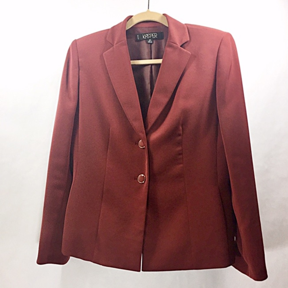 💝Kasper Cute Career Blazer Burgundy/Rust Color💝